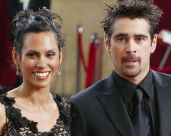 Kim Bordenave with her former partner Colin Farrell in an event.